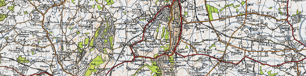 Old map of Evendine in 1947