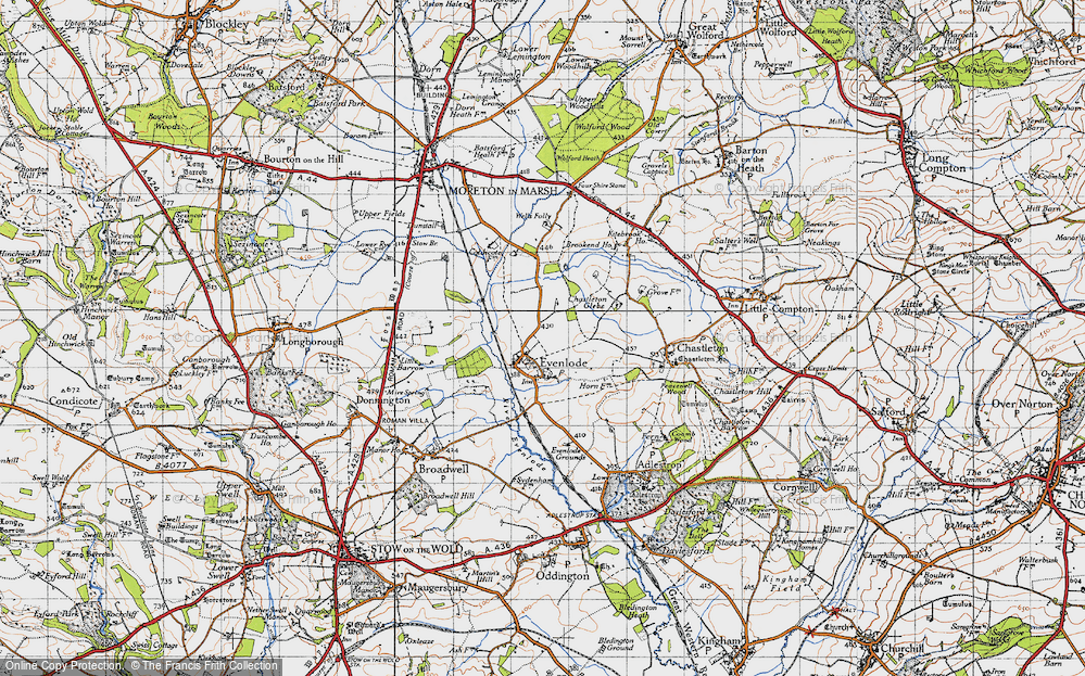 Old Map of Evenlode, 1946 in 1946