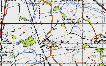 Old map of Evenlode in 1946