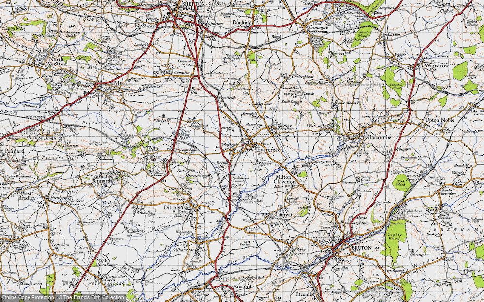 Old Map of Evercreech, 1946 in 1946