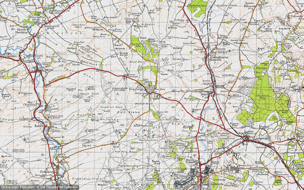 Old Map of Everleigh, 1940 in 1940