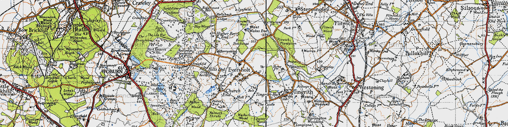 Old map of Eversholt in 1946