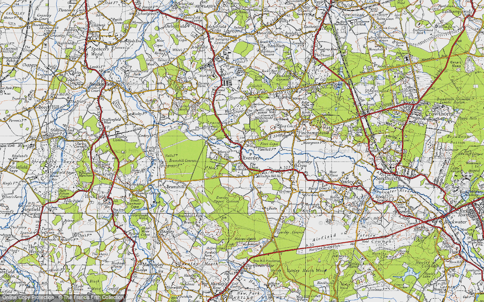 Old Map of Eversley, 1940 in 1940