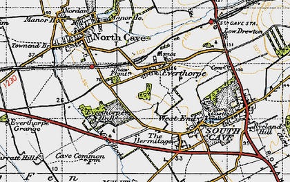 Old map of Everthorpe in 1947