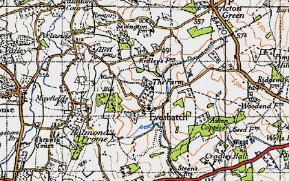 Old map of Ashen Coppice in 1947