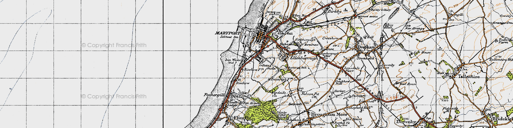 Old map of Balnakeil Forge in 1947