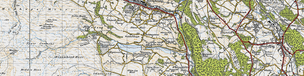 Old map of Ewden Village in 1947