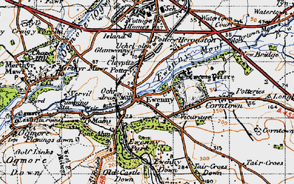 Old map of Ewenny in 1947