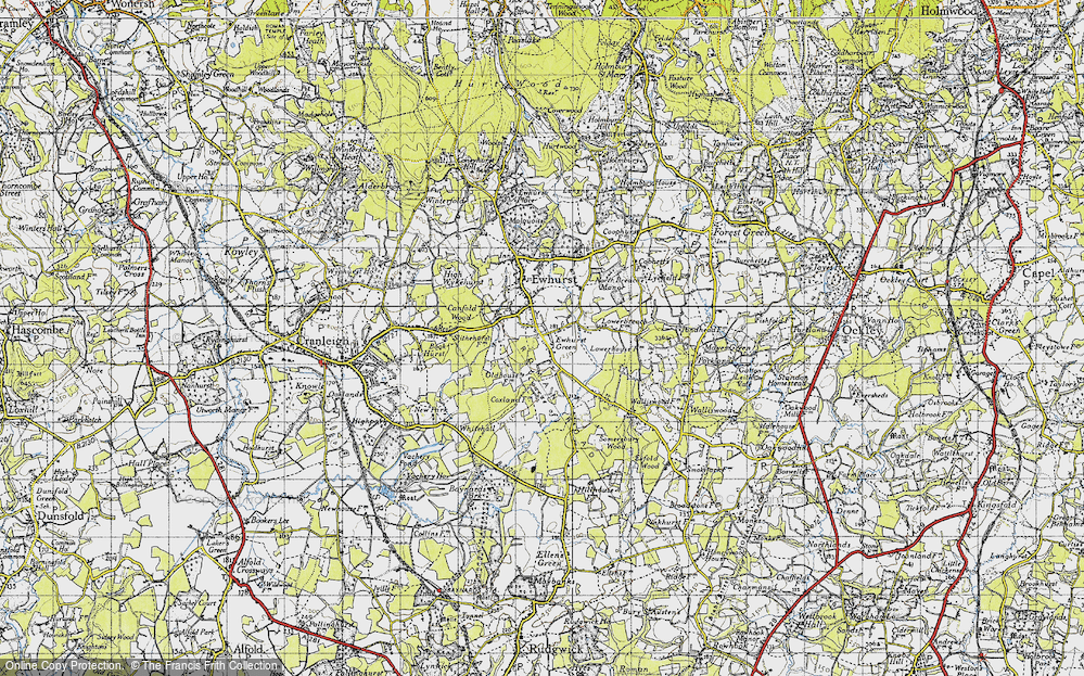 Old Map of Ewhurst Green, 1940 in 1940