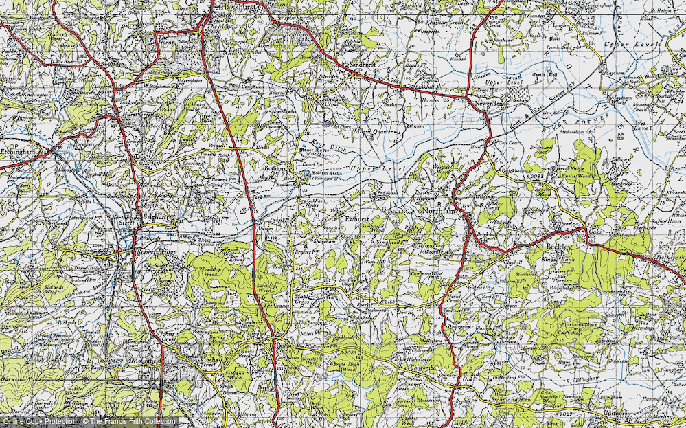 Old Map of Ewhurst Green, 1940 in 1940