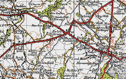 Old map of Ewloe in 1947
