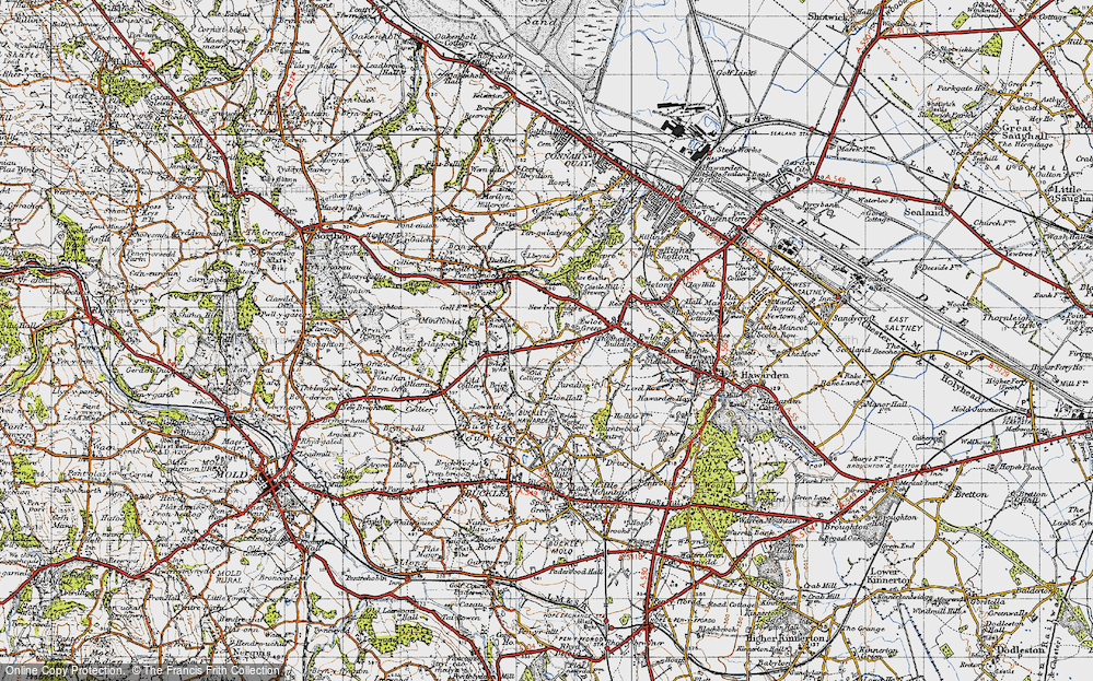 Old Map of Ewloe Green, 1947 in 1947