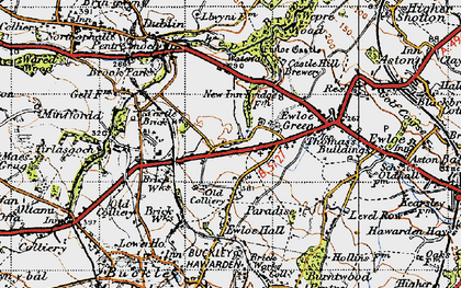Old map of Ewloe Green in 1947