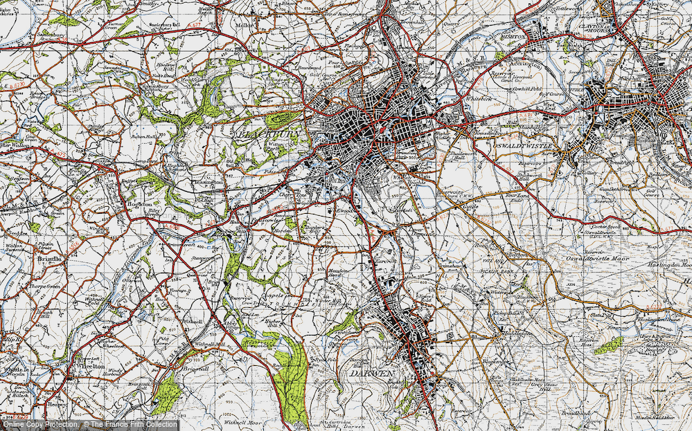 Old Map of Ewood, 1947 in 1947