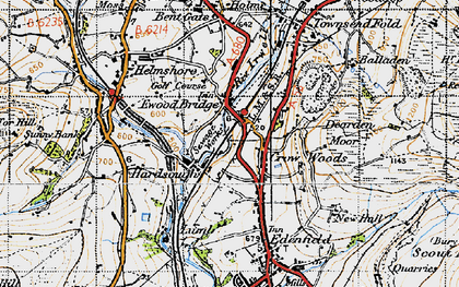 Old map of Ewood Bridge in 1947