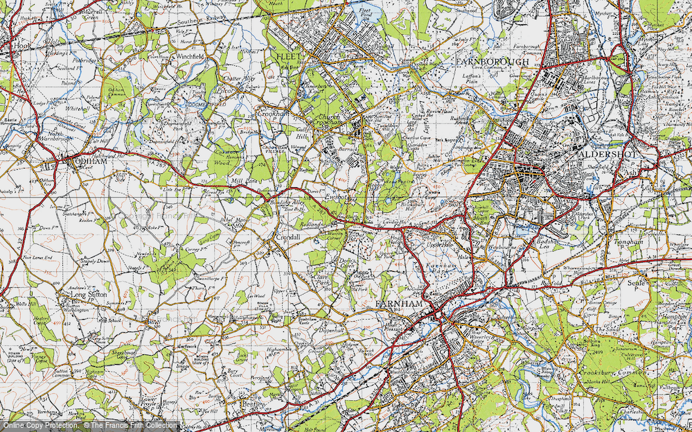 Old Map of Ewshot, 1940 in 1940