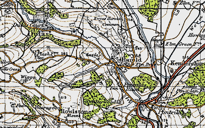 Old map of Ewyas Harold in 1947
