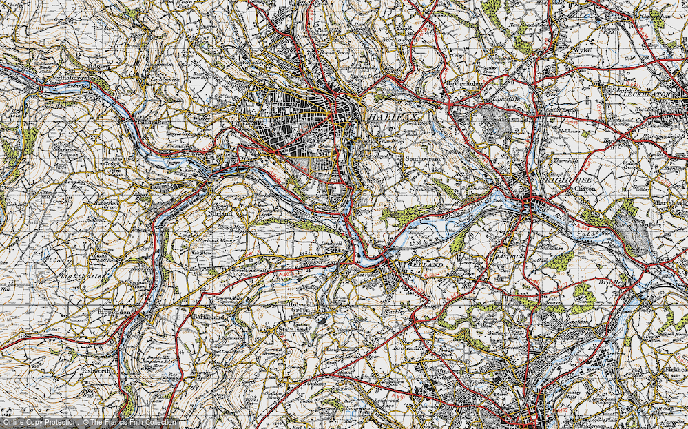 Old Map of Exley, 1947 in 1947