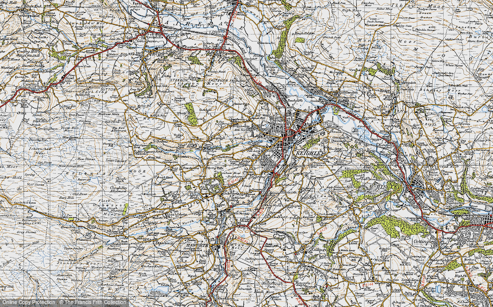 Old Map of Exley Head, 1947 in 1947