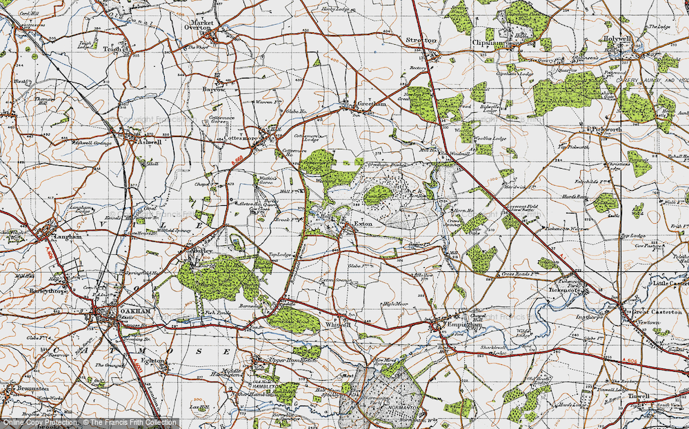 Old Map of Exton, 1946 in 1946