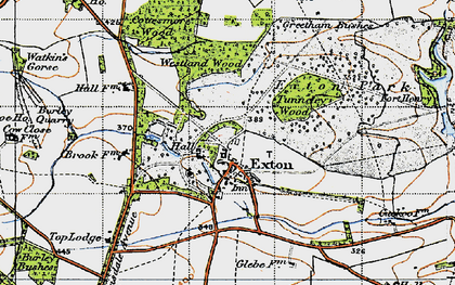 Old map of Westland Wood in 1946