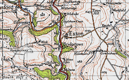 Old map of Exton in 1946