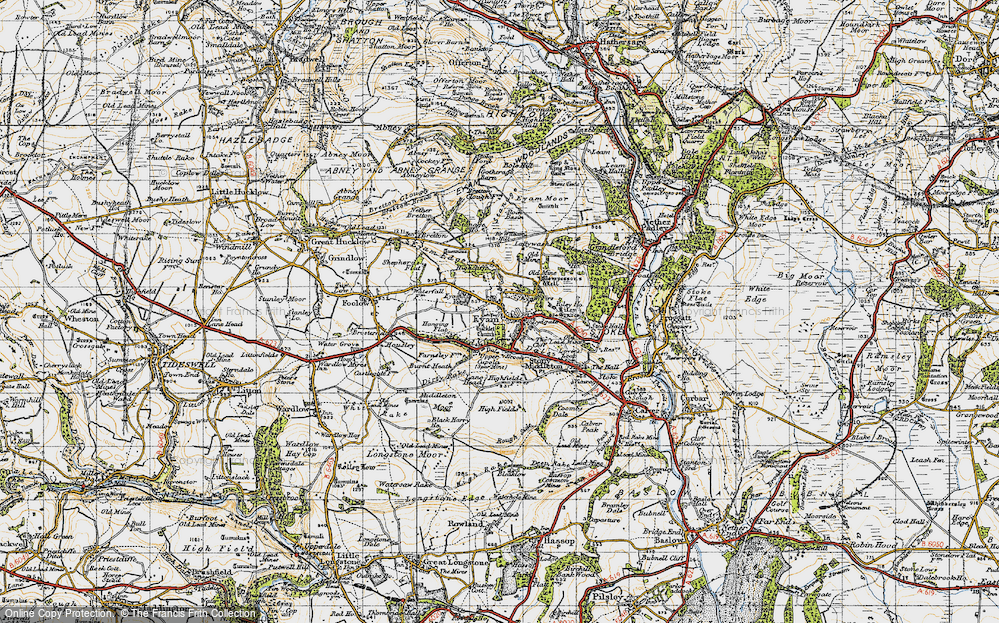 Old Map of Eyam, 1947 in 1947