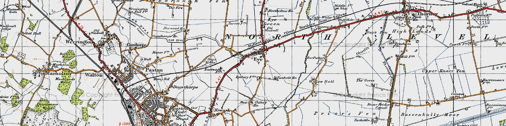 Old map of Eye in 1946