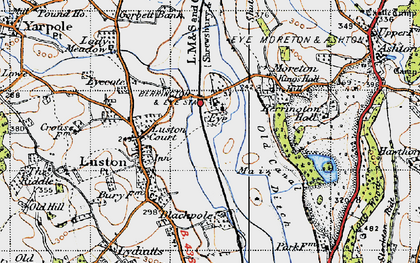 Old map of Eye in 1947
