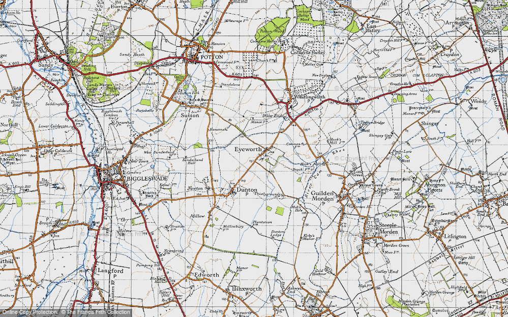 Old Map of Eyeworth, 1946 in 1946