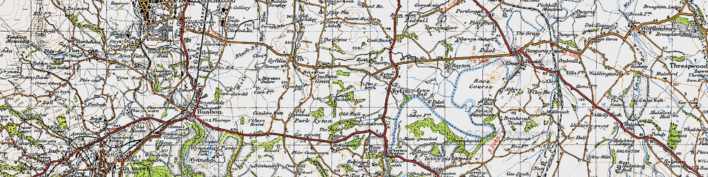 Old map of Eyton in 1947