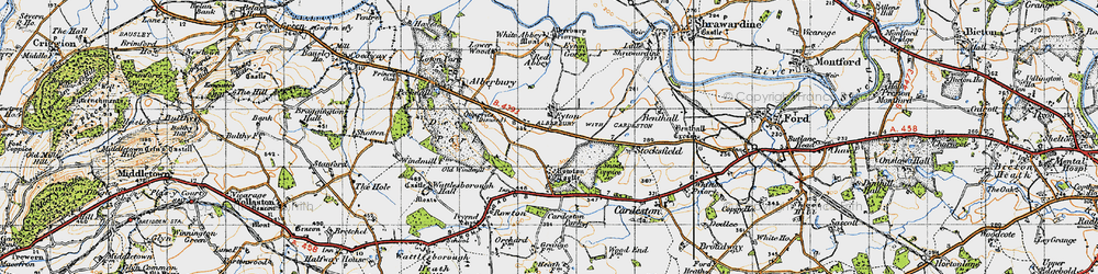 Old map of Eyton in 1947