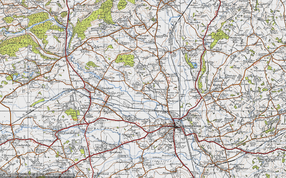 Old Map of Eyton, 1947 in 1947