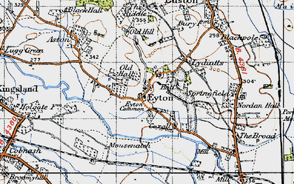 Old map of Eyton in 1947