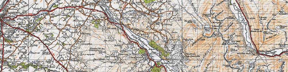 Old map of Fachwen in 1947