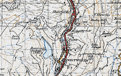 Old map of Britannia Quarries in 1947