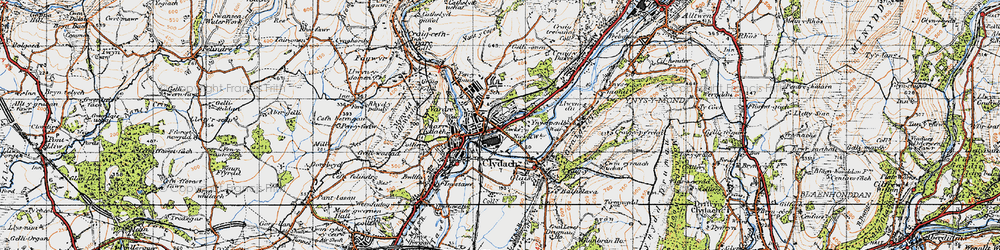 Old map of Faerdre in 1947