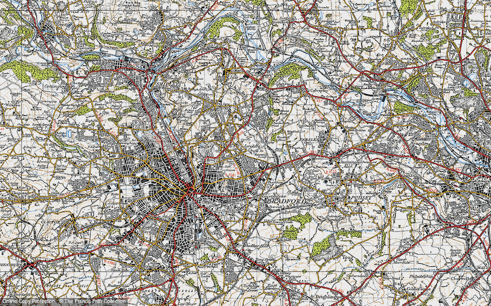 Old Map of Fagley, 1947 in 1947