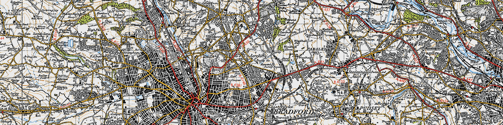 Old map of Fagley in 1947
