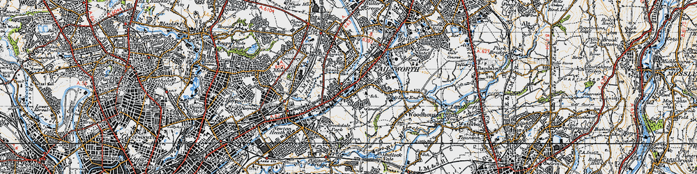 Old map of Failsworth in 1947