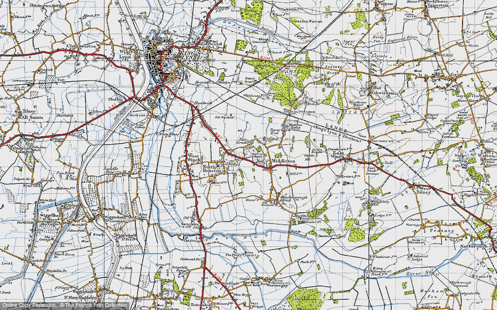 Old Map of Fair Green, 1946 in 1946