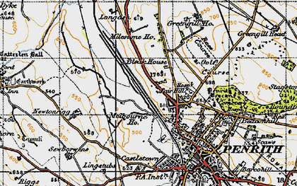 Old map of Fair Hill in 1947