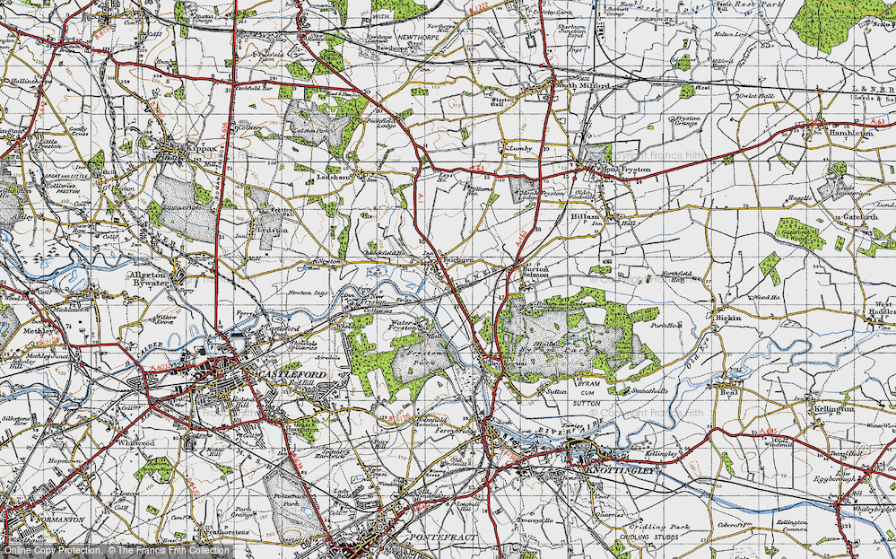 Old Map of Fairburn, 1947 in 1947