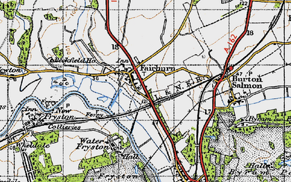 Old map of Fairburn in 1947