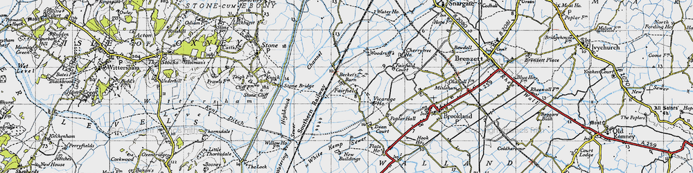 Old map of White Kemp Sewer in 1940