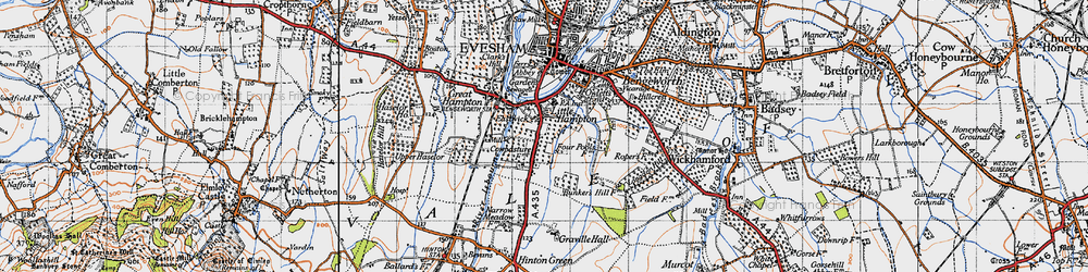 Old map of Fairfield in 1946