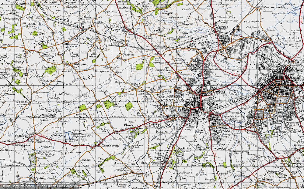Old Map of Fairfield, 1947 in 1947