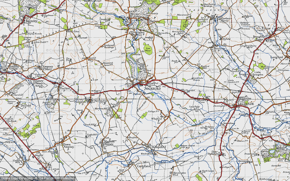 Old Map of Fairford, 1947 in 1947
