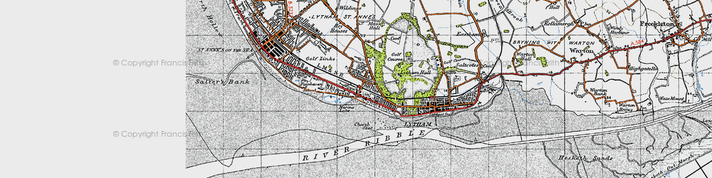 Old map of Fairhaven in 1947