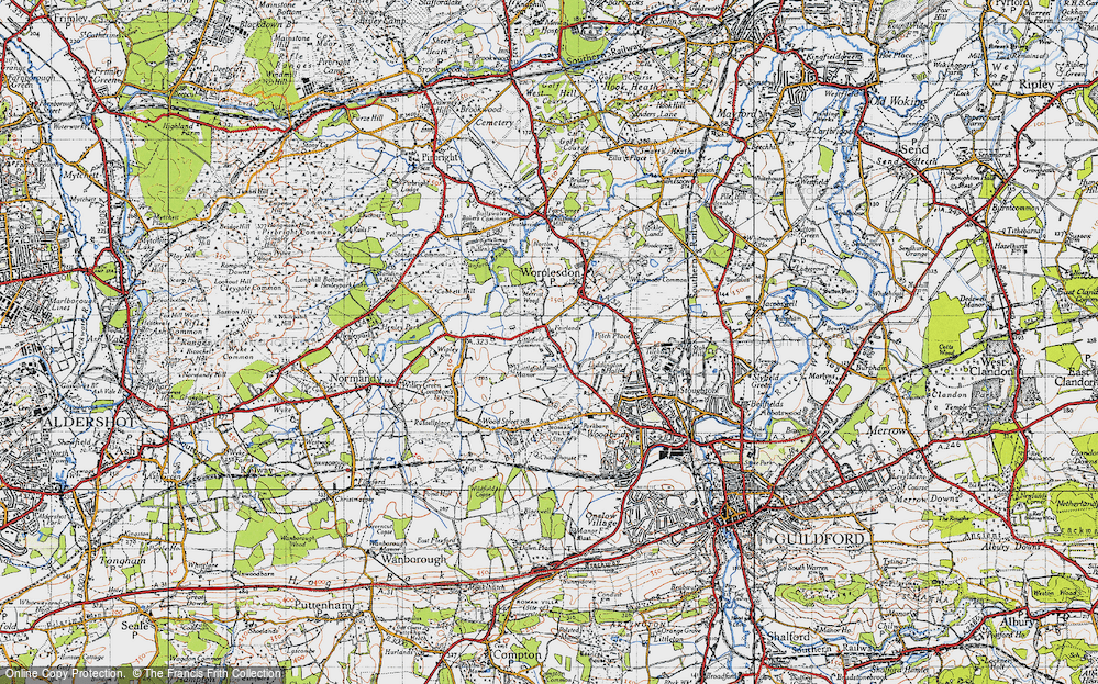 Old Map of Fairlands, 1940 in 1940